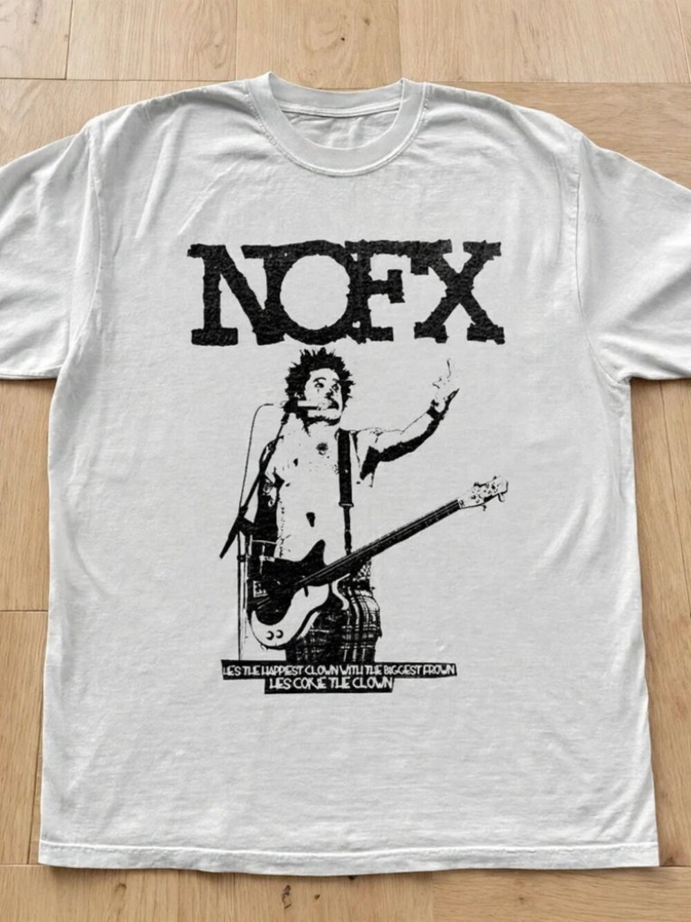 Vintage NOOFX Fat Cokie The Clown White Graphic T-Shirt